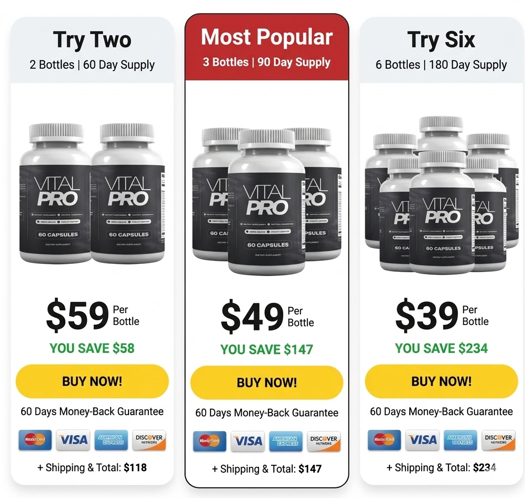 VitalPro  Official Price Packages and Discount Offers